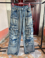 Y2K baggy cargo denim jeans