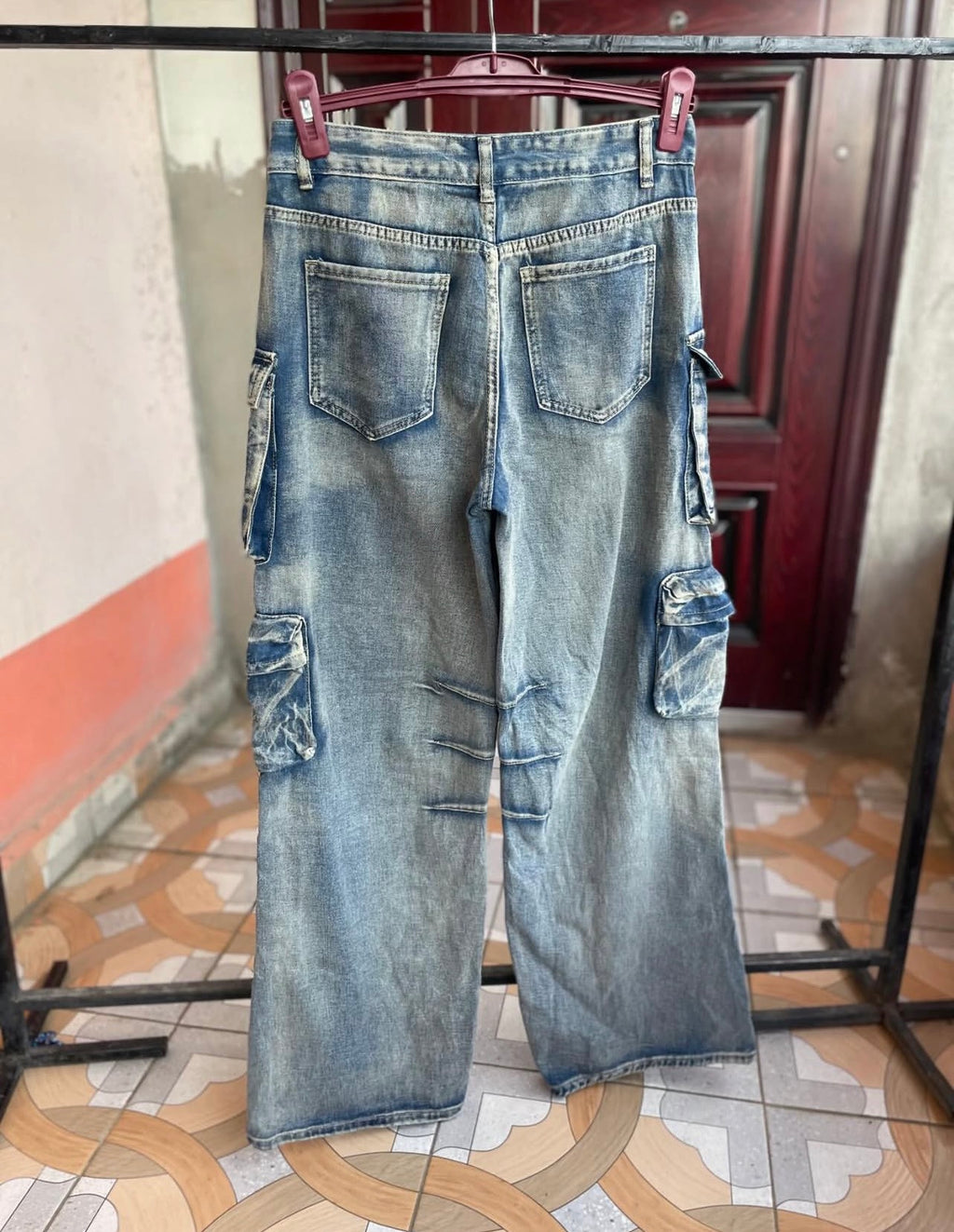 Y2K baggy cargo denim jeans