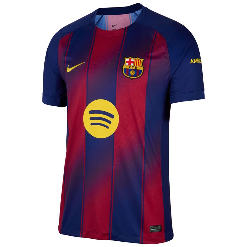 NIKE FC BARCELONA 25/26 STADIUM HOME JERSEY MENS DEEP ROYAL/RED